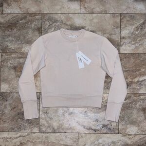A_PLAN_APPLICATION Crewneck Sweatshirt Sand XXS Oversize NWT